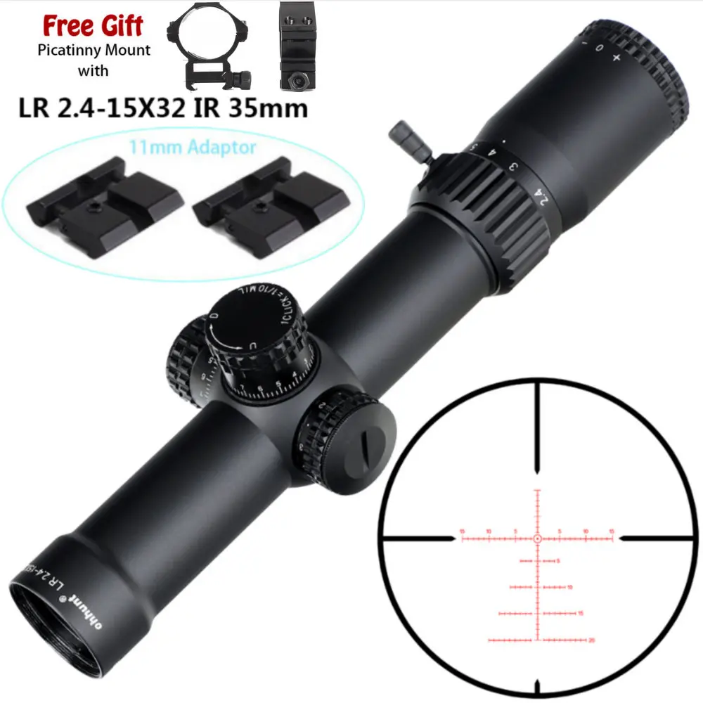 Ohhunt LR 2 4 15X32 ИК 35 мм трубчатые компактные охотничьи оптические прицелы стеклянная