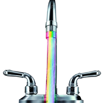 

Multicolor fast flashing LED RGB Color Attractive Light up Faucet Lights for small gift items with adaptor