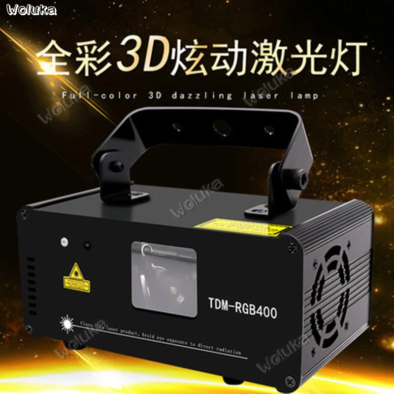 Лазерный светильник с динамическим 3D узором и звуковым управлением, лазерный сценический светильник CD50 W03