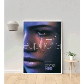 

M418 Hot 2019 Movie poster Euphoria TV Series Zendaya Art wall canvas Painting 12x18 24x36inch Print Decoration Room Pictures