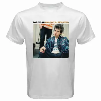

New Bob Dylan Highway 61 Revisited Rock Band Men's White T-Shirt Size S To 2XL T Shirt Novelty Cool Tops Men'S Short Sleeve