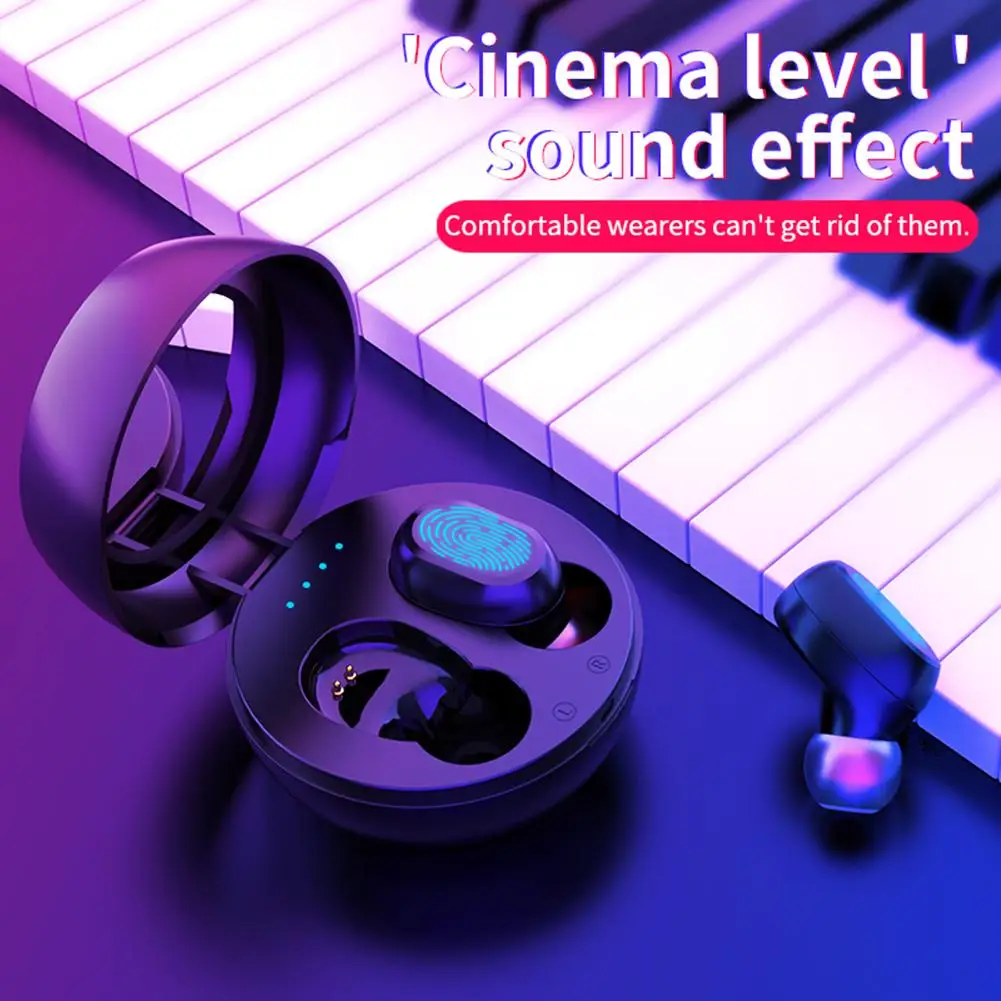 

LB-10 TWS Fingerprint Touch Bluetooth Earphones, HD Stereo Wireless Headphones,Noise Cancelling Gaming Headset