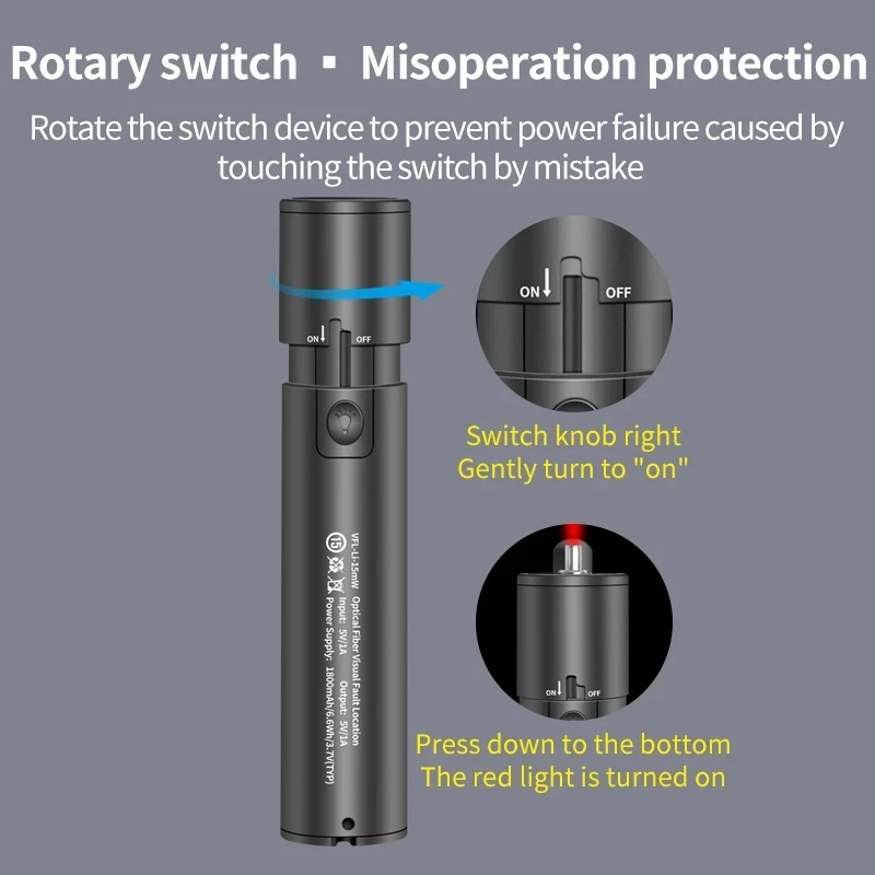 NEW High Quality Optical Fiber Laser Tester Pen VFL Fiber Optic Light Source Visual Fault Locator 10/20/30/50MW LED Light
