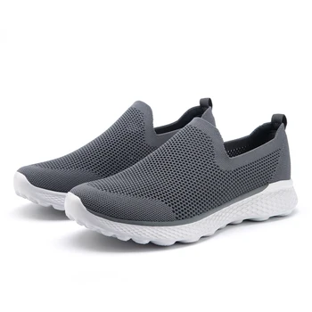 

Fly Knit Mens Casual Shoes Man Sport Sneakers Breathable Mesh Male Outdoor Flats Walking Driving Footwear Socks Shoes Size 39-46