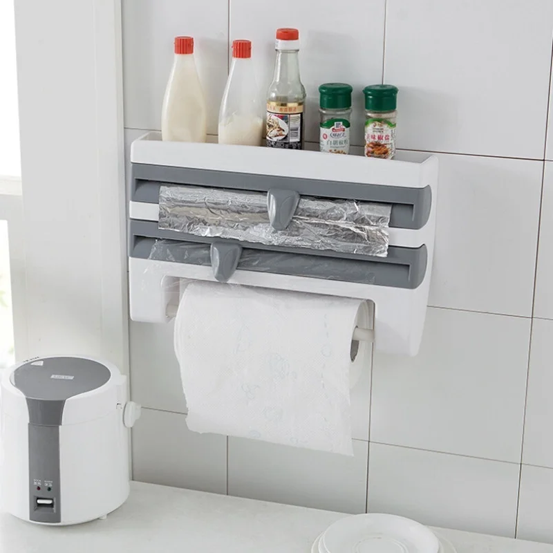 ABS многофункциональная бумажная вешалка для полотенец для кухни с разделочной пластиковой ручкой для хранения