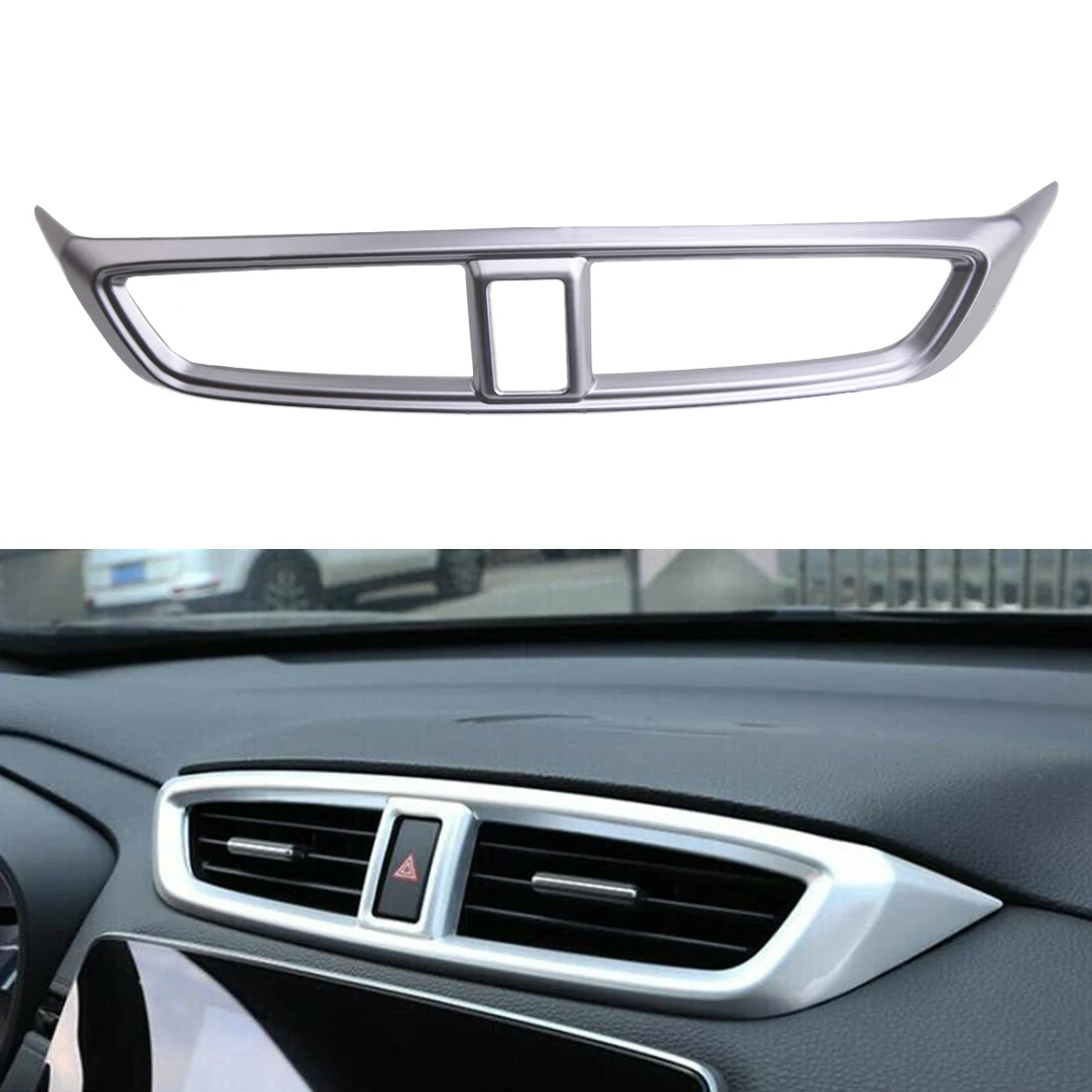 Серебристая внутренняя средняя выпускная вентиляционная крышка обшивка рамка