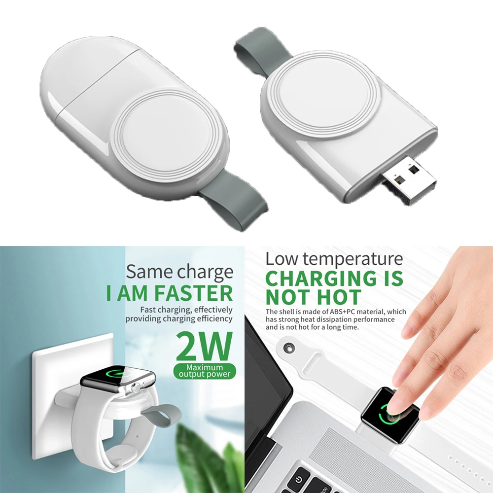 IWatch 1 2 3 4 5 6 Mini 휴대용 무선 충전기 대 한 Apple Watch 6 5 4 3 2 1 Dock 어댑터 고속 충전 스마트 워치 충전기 