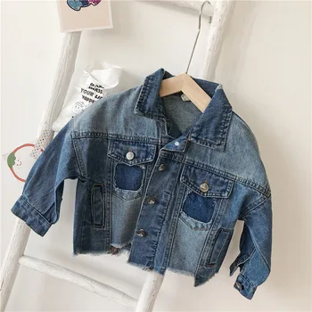 

New Girls Jackets Casual Korean Denim Jacket for Boys Kids Clothes 2019 Autumn High Quality Toddler Baby Coats 2 3 4 5 6 7 Years