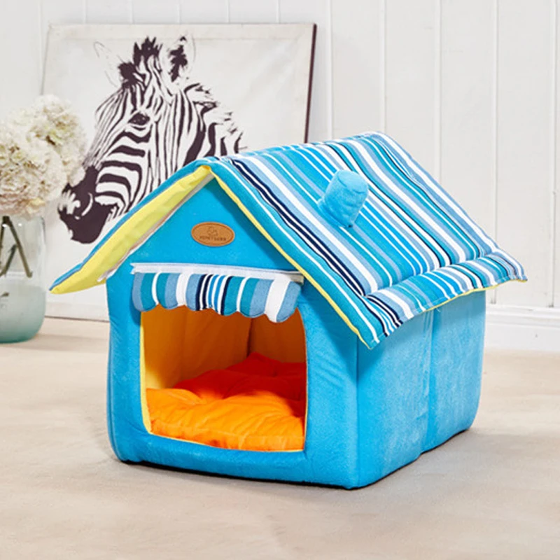 Pet Bed Yellow Style House For Dog Sleeping Sofa Bed Removable Cushion Pet Beds Dogs Puppy Beds Foldable Mat For Dog House Sofa