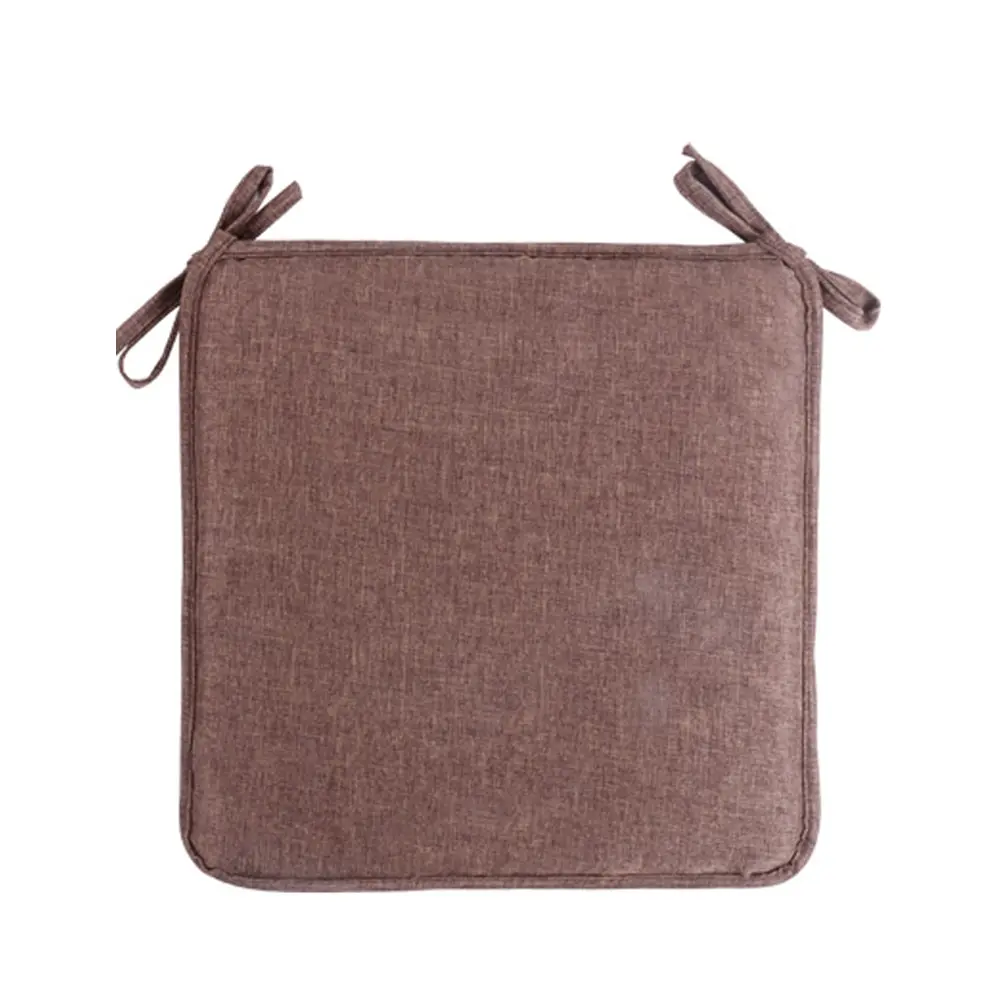 Brown with ribbon Твердые Цвет квадратная Подушка сиденья стула Подушка Нескользящая диван дома Декоративные Мягкие Padchair подушки для стульев подушка для сидения, 40x40 см - Цвет: Brown with ribbon