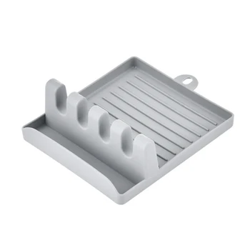 

Tableware Cooking Tools Multifunctional Pot Lid Rack Spatula Rest Spoon Holder 4 Slots Easy Clean Strainer Pad Kitchen Accessory