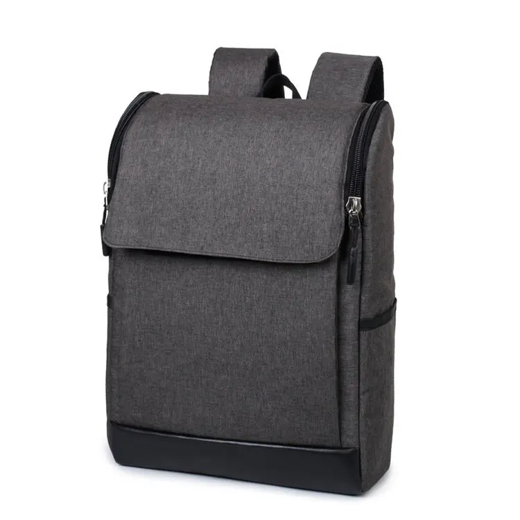 

2018 New Style Simple Business Casual Backpack Men Solid Color Computer Backpack Campus Students Minimalist School Bag