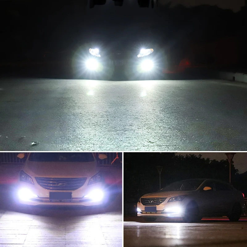 2 шт., H1, H3, светодиодный фонарь для автомобиля, супер яркий, 12, 3030SMD, Автомобильные противотуманные фары, 12 В, 6000 K, для вождения, дня, бега, авто, белый, синий, оранжевый, розовый
