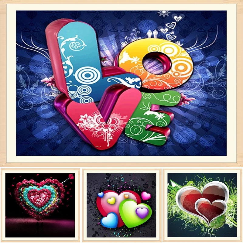 5D Diamond painting Creative Love Flower Fairy Cross Stitch Rhinestone Embroidery Home kids room Decor Sticker Poster