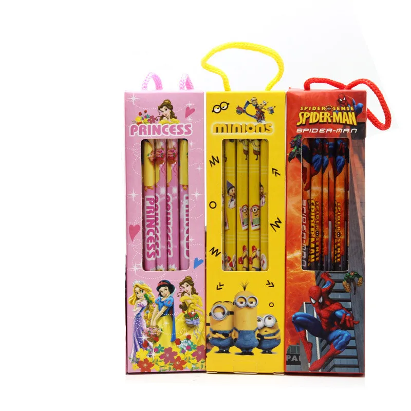 Disney cartoon wooden pencil child boxed pencil Frozen Writing and painting supplies Mickey office school supplies