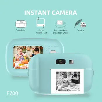 

F700 does not need ink to shoot real shot / comic two mode photo mini camera Polaroid digital small SLR as a child camera gift