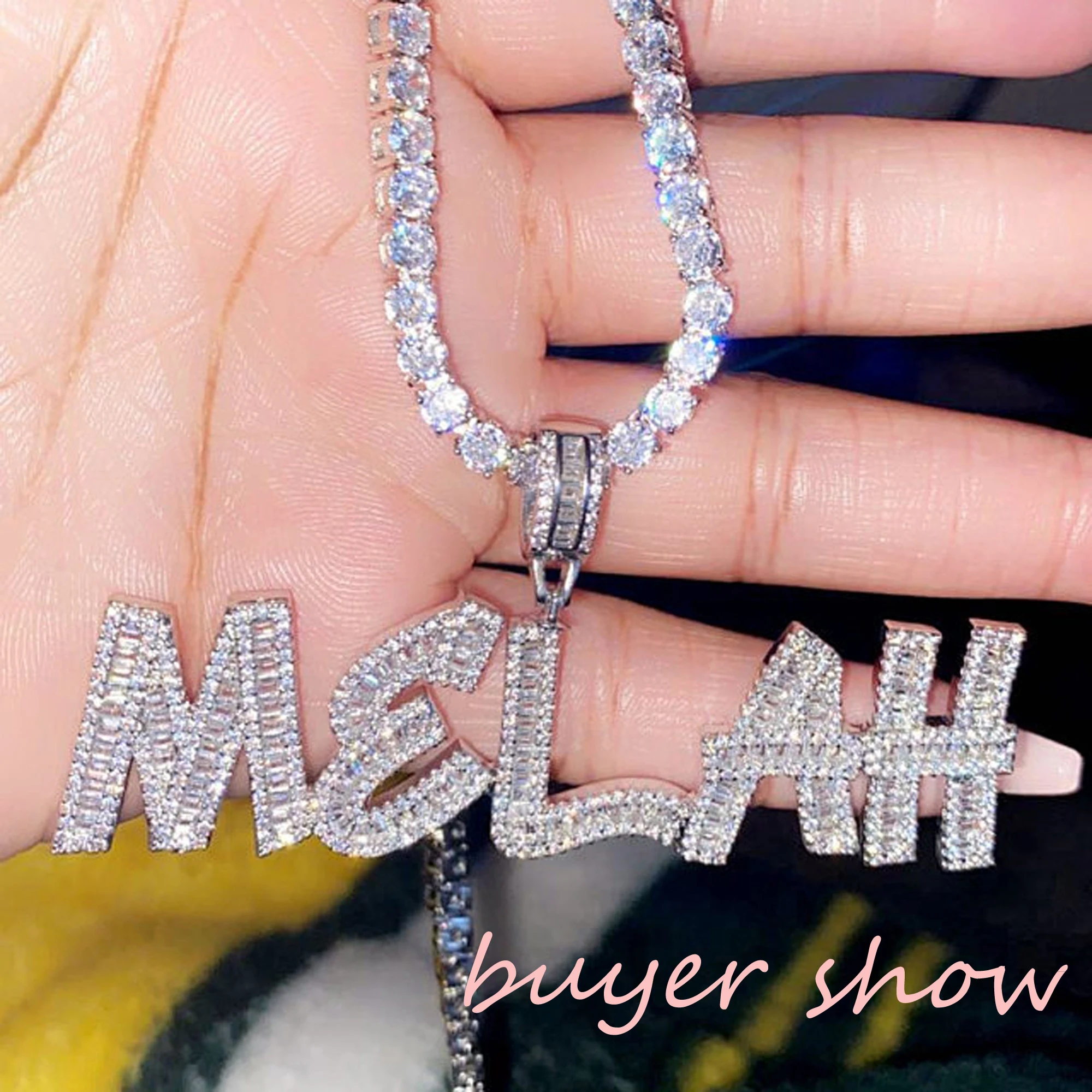Custom Script Letters Name Pendant 