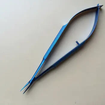

Best Titanium curved Needle Holder 109mm without lock ophthalmic instruments