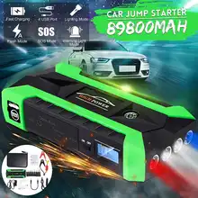 Многофункциональное пусковое устройство 89800 мАч 4USB 4 свет аварийный аккумулятор для автомобиля бустер зарядное устройство усилитель силы банк пусковое устройство