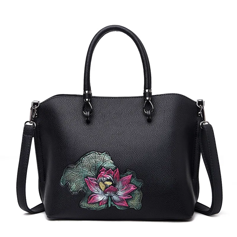 

National Wind WOMEN'S Bag 2018 New Style Large-Volume Embossed Handbag Glorious Fashion Shoulder Mom Banquet Bag