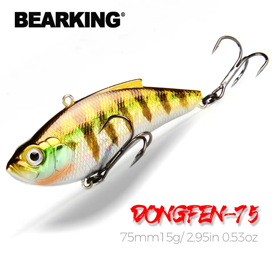 Bearking 75mm15gトッププロwobblers釣りのソフトルアー振動餌アイスフィッシング用人工アクセサリー Fishing Lures Aliexpress