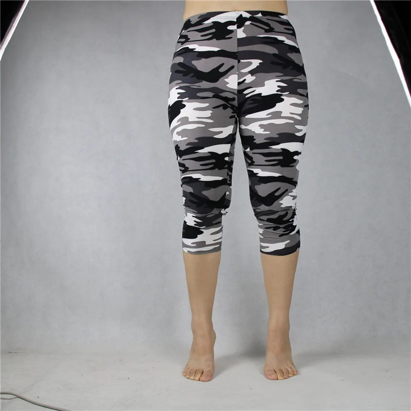 Shikoroleva Women's Leggings idcalf Summer Military Camo Print 3/4 Crop Short Legging Pant Plus Size 7xl 6xl 5xl Xs Grey Green Shikoroleva Women's Leggings idcalf Summer Military Camo Print 3/4 Crop Short Legging Pant Plus Size 7xl 6xl 5xl Xs Grey Green