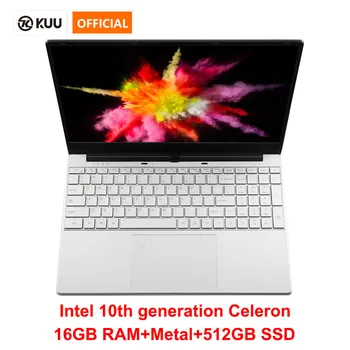 

Metal Shell Gaming laptop 15.6 inch 16GB DDR4 512GB intel 10th Celeron Notebook Student Computer PC portable Full Size Backlit