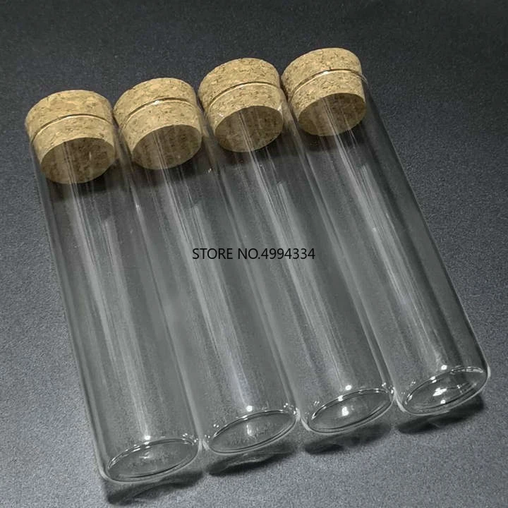 Free Shipping/30pcs/lot 30x120mm 60ml Flat bottom Glass Test Tube with cork stoppers, vials jar, packing bottles Free shipping