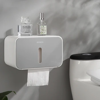 

1Pcs ECOCO Tissue Box Wall Mounted Paper Roll Holder Kitchen Paper Dispenser For Hotel Toilet Paper Dispenser Bathroom New