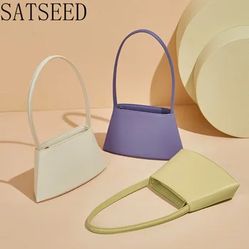

2020 New Korean Design Armpit Bag French Bag Simple Irregular Trapezoid Hand Bag Leather Women Bag Handbag
