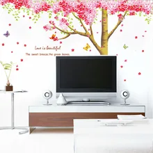 От производителя стиль съемный стикер на стену s самоклеющийся водонепроницаемый стикер на стену DLX295 Есть багажник вишневые деревья