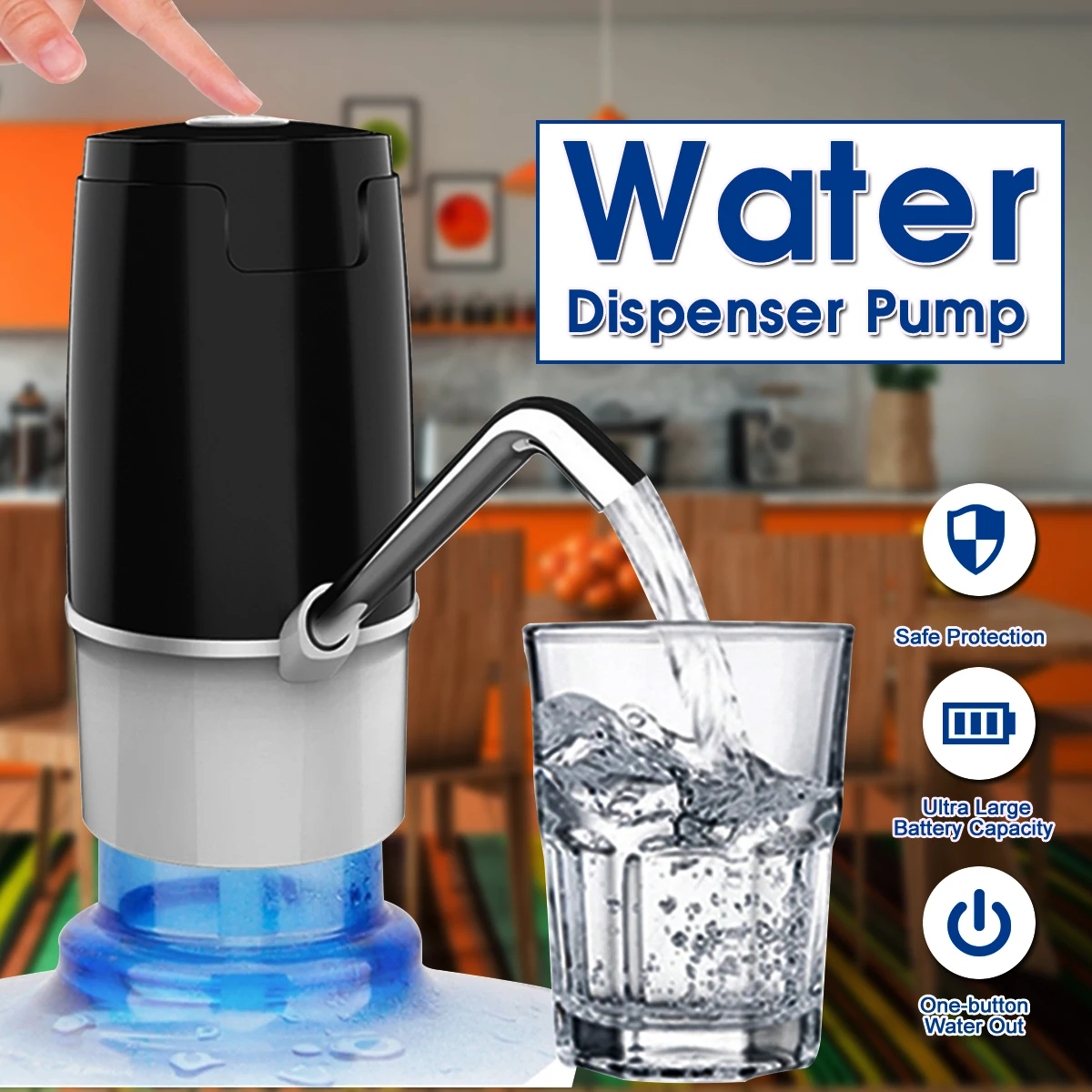 

USB Fast Charging Electric Automatic Pump Dispenser Double Motor Bottle Drinking Water For Office water dispenser pump