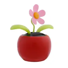 Солнечный Подсолнечник солнечной энергии флип-флоп листья танцующий цветок дисплей автомобиля UL