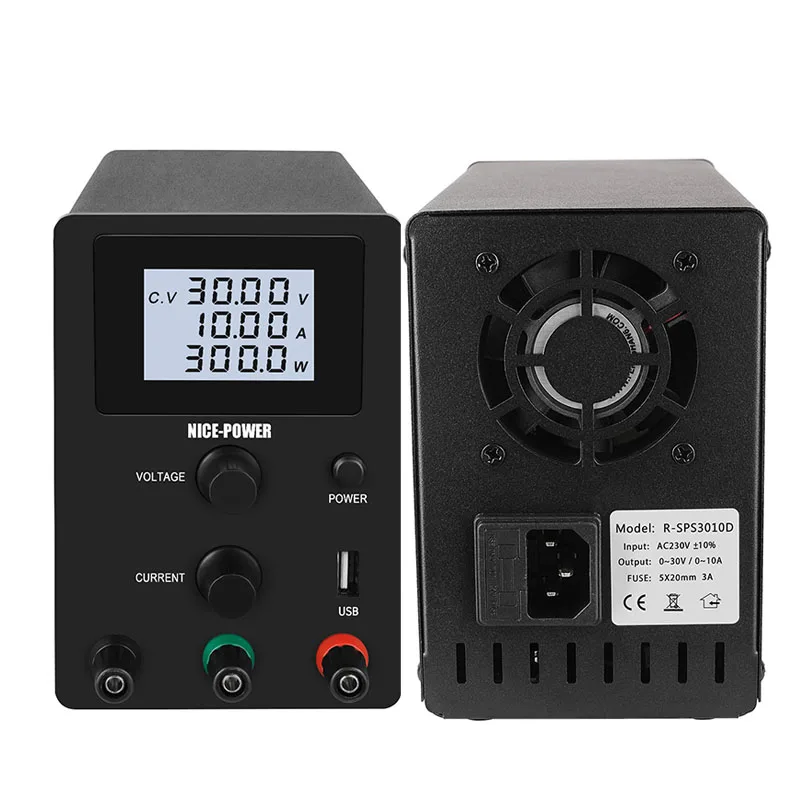 

LCD Screen Mini DC Adjustable Power Supply 30V 10A 110/220V Digital Switching Voltage Regulator Stabilizers Laptop Repair Rework