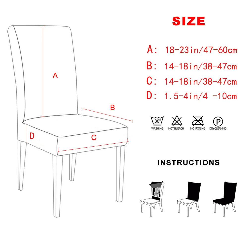 Universal Chair Covers Printed Elastic Stretch Universal Chair Cover Slipcovers For Dining Room Wedding Banquet Hotel