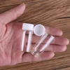 10pcs 10ml 22*50mm mini Clear Glass Jars Glass Bottles with White Plastic Caps Glass Vials for Art Craft 1