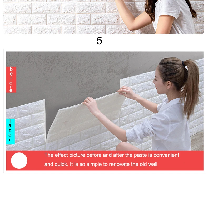 Adesivo de parede 3D, Sala Mural, Quarto decorativo, 10pcs