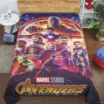 

the Avenger Bed Sheet Kids Bedroom Dorm Textile Bedding Set hero Iron man Children Room Bed Sheet drop shipping