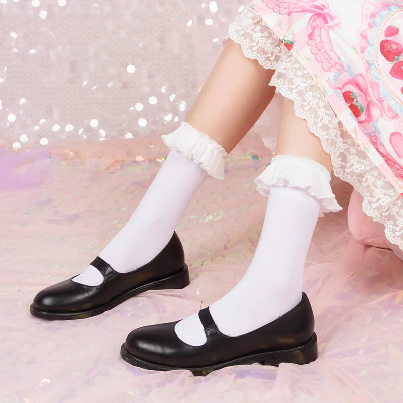 Японские Лолита перспектива гребешки хлопковые носки бархат тонкий срез дышащие милые женские носки