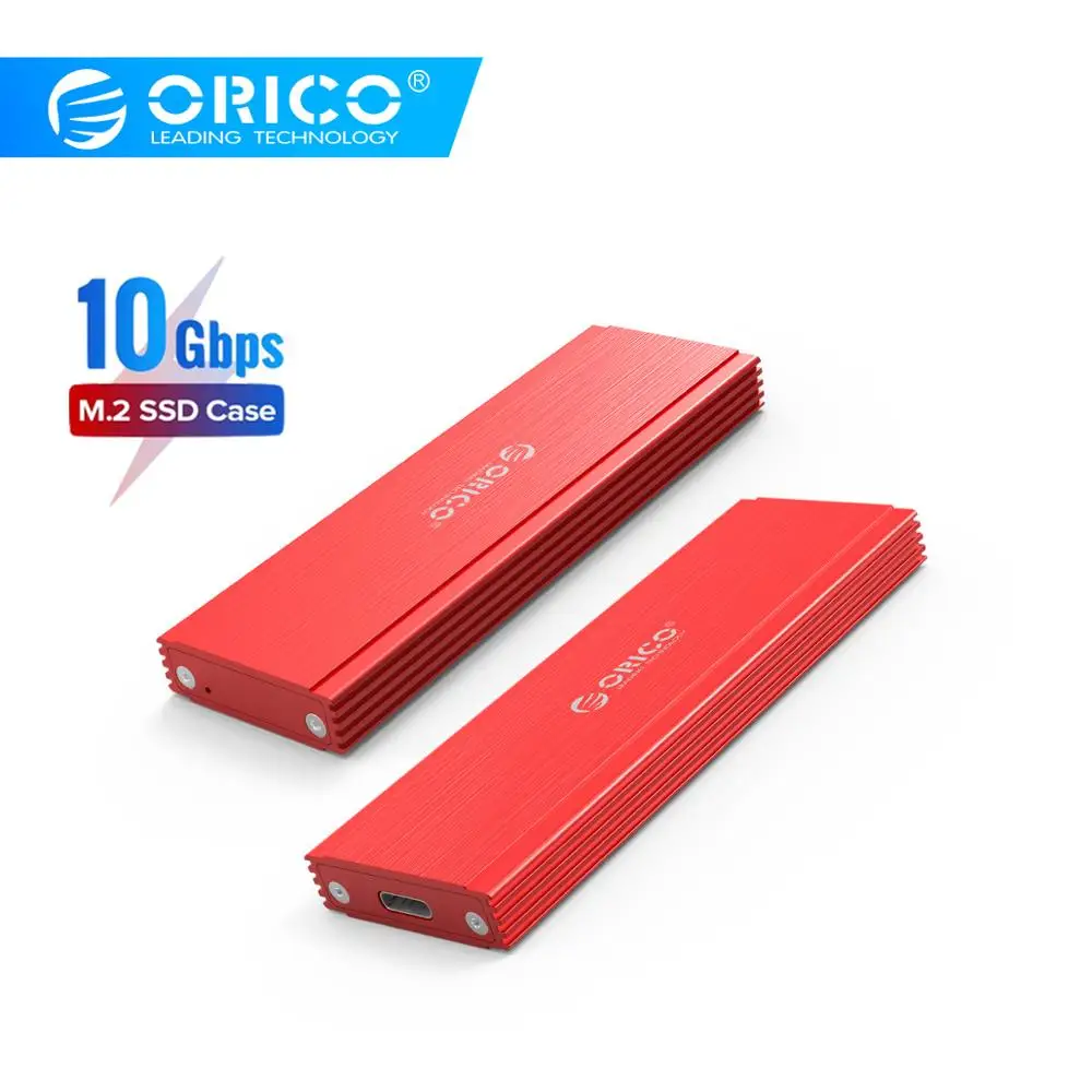 Goedkoop ORICO M2 SSD Case NVMe NGFF M.2 SSD Behuizing USB3.1 Type C Gen2 10Gbps voor Samsung Intel 2230 2242 2260 2280 NVME SSD SATA SSD