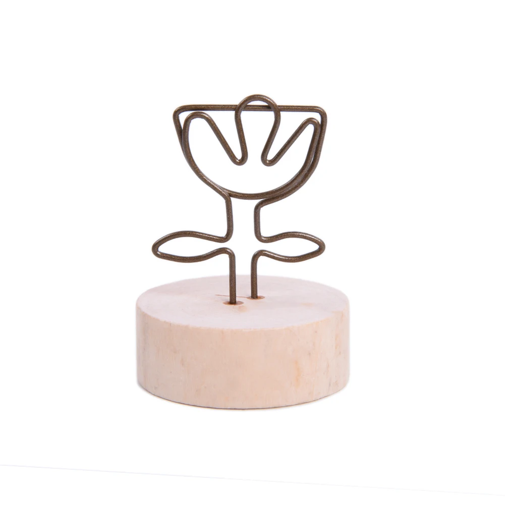 Креативный круглый деревянный железный фото клип Memo имя карты кулон предметы мебели рамка для картины