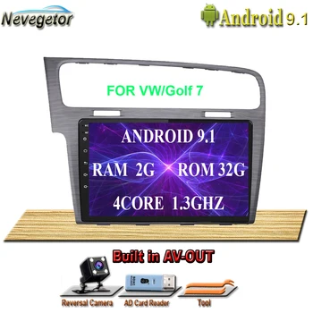 

2G+32G For Volkswagen Golf 7 MK7 2014 2015 2016 2017 2018 Car Radio Multimedia Video Player Navigation GPS Android 9.1 No
