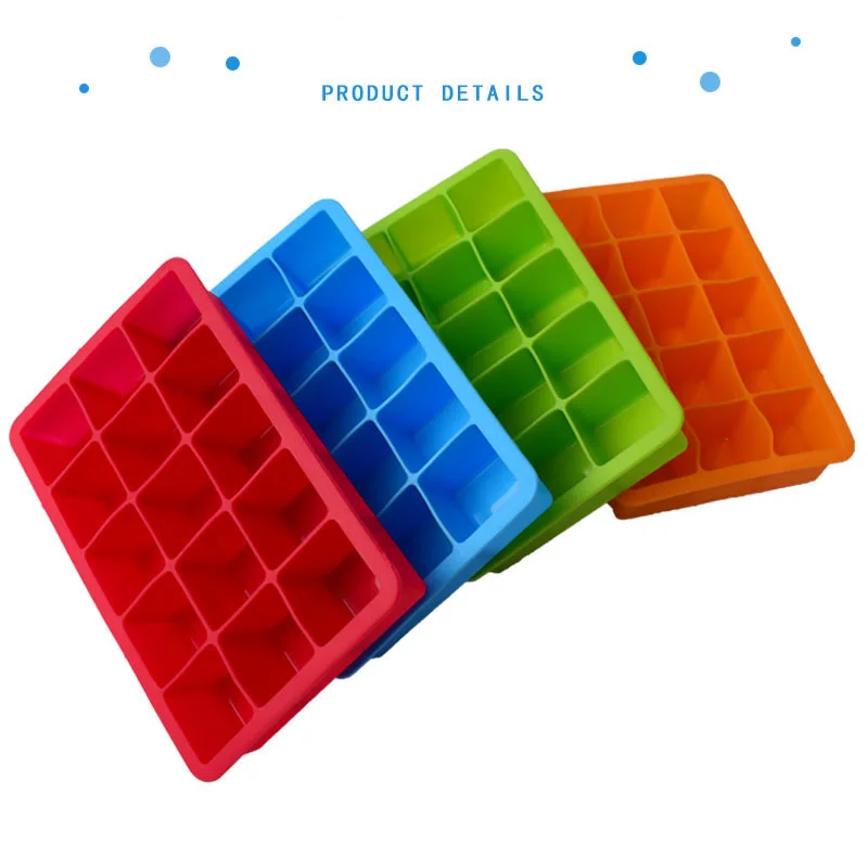 15-Hole Food Grade Silicone Ice Cube Mold Whisky Ice Tray with Lid Square-shape DIY Ice Mold-20