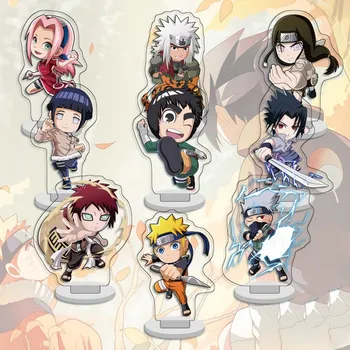 

9 pieces Naruto Stand Plated Sets Anime Cartoon Figure Mini Cardboard