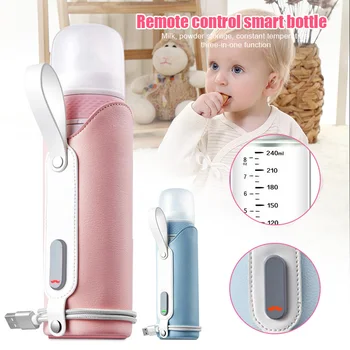 

Baby Milk Bottle Thermostatic Glass Wide Caliber Anti Flatulence Anti-Fall Infant S7JN