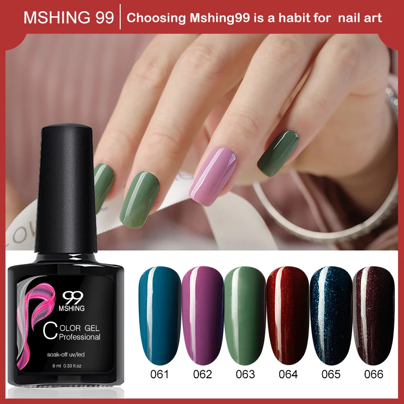 Mshing99 Гель-лак для ногтей все маникюра Полупостоянный гель uv Vernis светодиодный