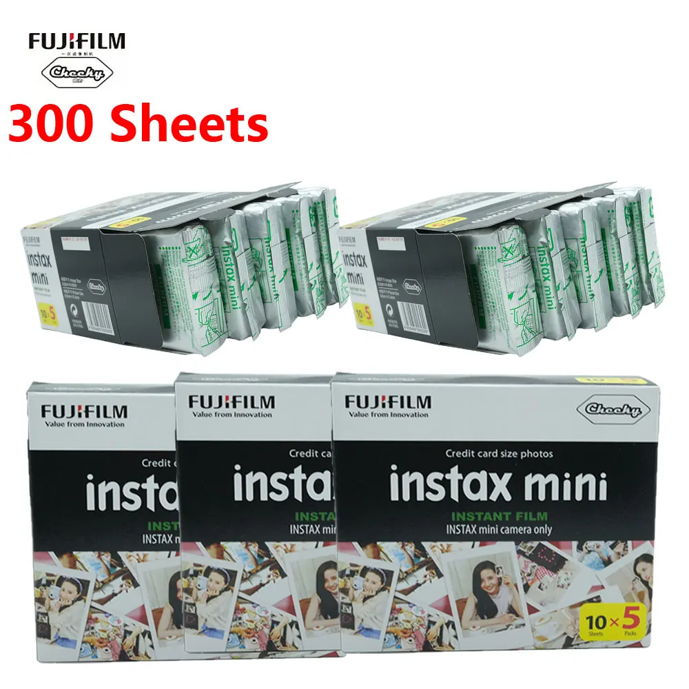 Fujifilm 300 листов пленка для Instax Mini камера мгновенная фотобумага 9/8/7 s/25/50 s/70/90