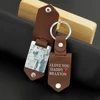 MYLONGINGCHARM Custom Photo Keychain personalized Jewelry souvenir gift Car Key Ring  leather key chain for Mom Dad Men Women ► Photo 2/6