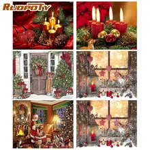 

RUOPOTY Acrylic Painting By Numbers Christmas Picture Colouring by numbers landscape handpaited bedroom gift Unique