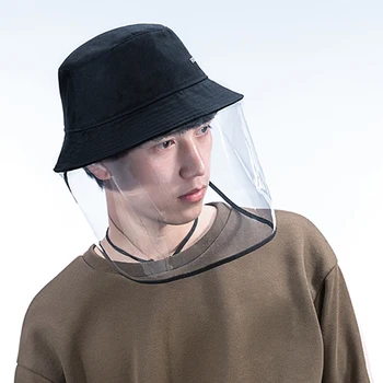 

1pc Sun-Protective Hat With Viseira Transparent Visor Mask Ultraviolet-proof Cap Anti-Dust and Anti-Dropletk Bucket Hat панама